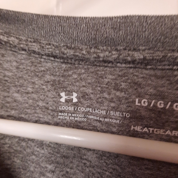Under Armour Heatgear Heather Gray V-Neck Top Size Large Women's - Picture 4 of 7